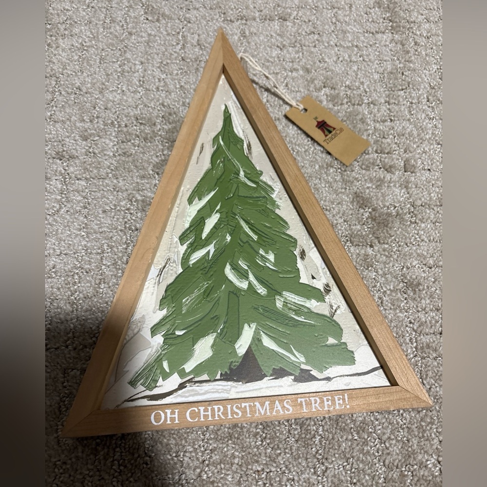 Oh Christmas Tree Decor With Easel By Trade Cie 9x13.5”